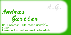 andras gurtler business card